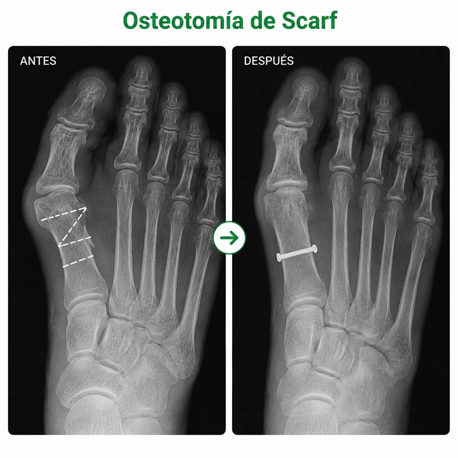 Osteotomía de Scarf en Clinisalud