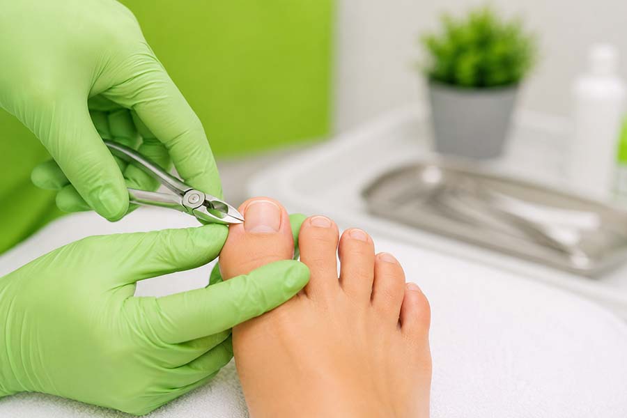 Corte de uñas adecuado para la prevención de la uña incarnada