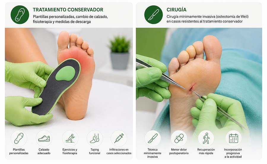 Diferentes tratamientos de la metatarsalgia en Albacete
