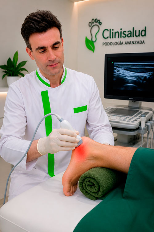 Tratamiento ecoguiado de la tendinitis Aquilea para mayor precisión