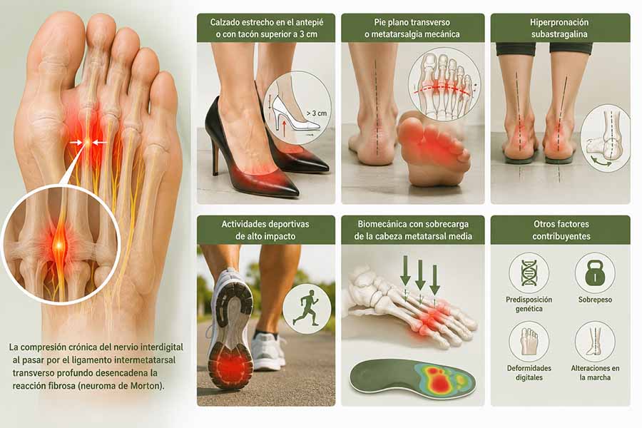 Causas y factores de riesgo del neuroma de Morton en Albacete