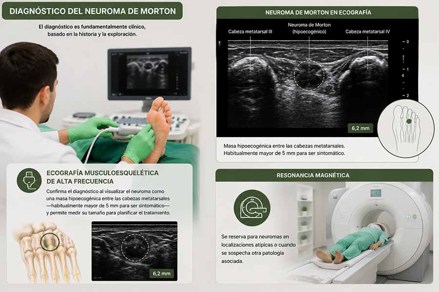 Diagnóstico y diagnóstico diferencial del neuroma de Morton