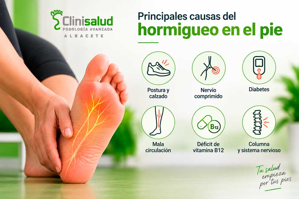 Causas leves y graves de hormigueo de los pies